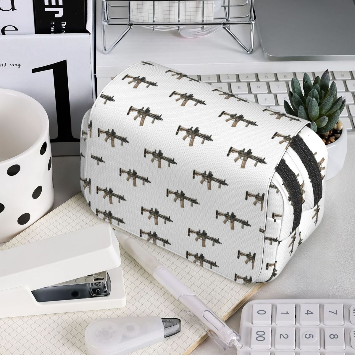 Tan Stationery & Office Supply - AR-15, fucile mimetico color kaki –