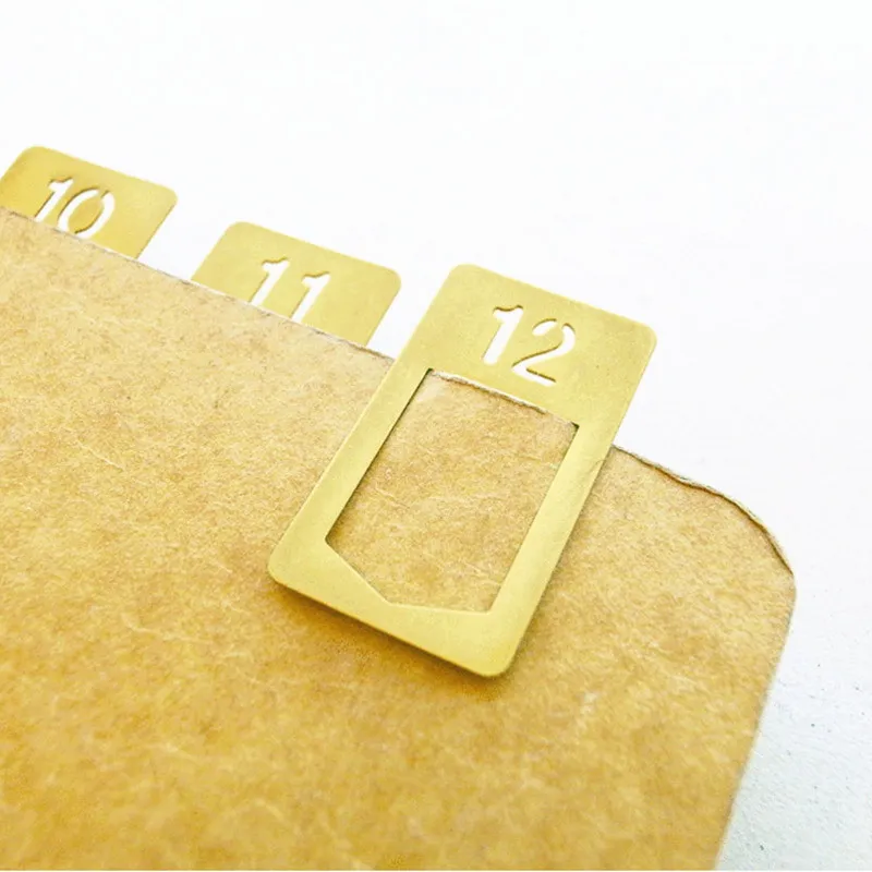 Stationery Office And School Supply Stores - 12 pz/lotto segnalibro Vintage in rame